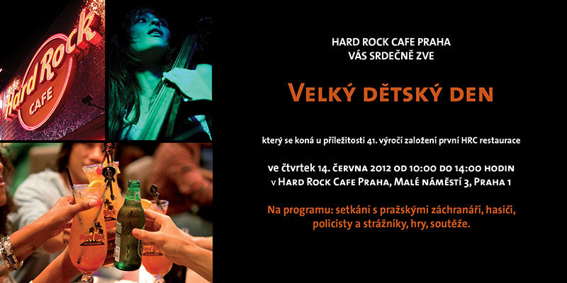 Pozvání a prohlídka HARD ROCK Cafe v Praze 14.6.